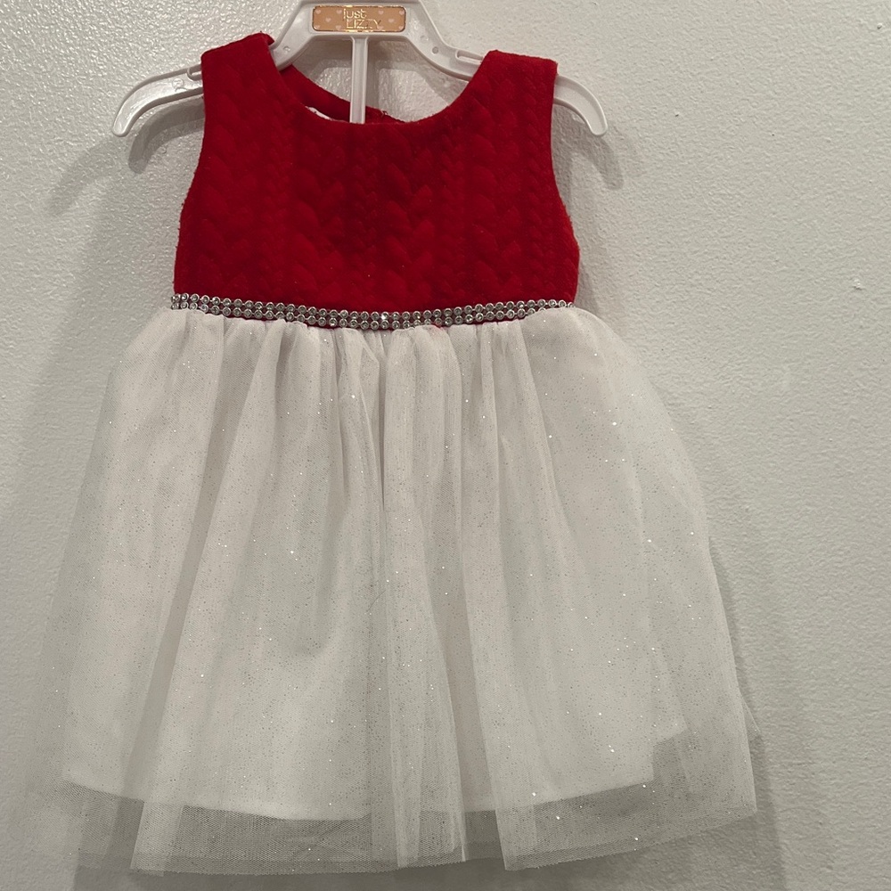 Blueberi Boulevard Elegant Red and White Kids Dress